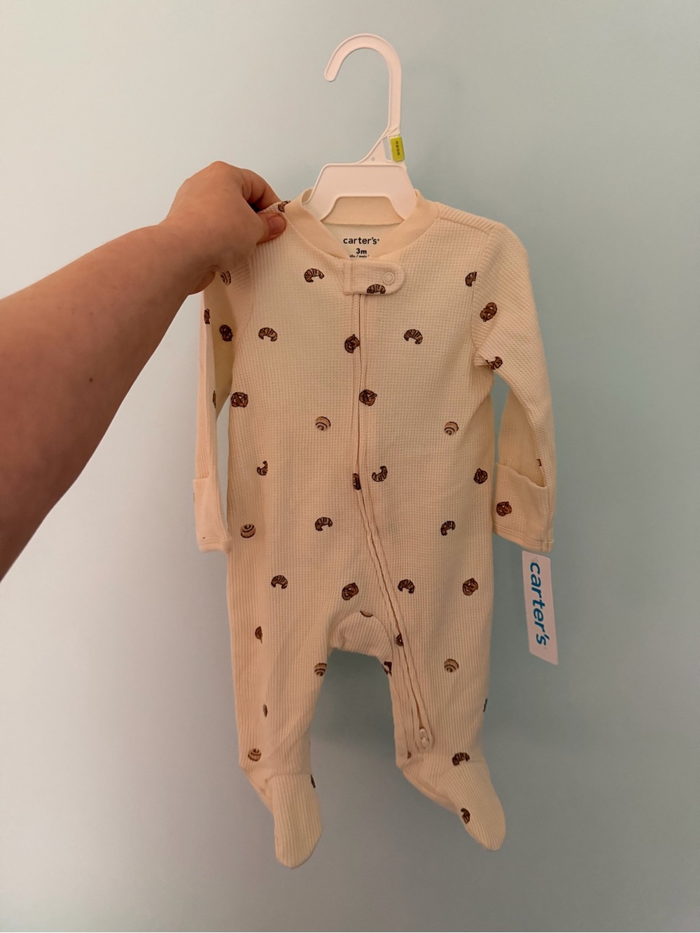 Carter's Cream Footed One-Piece Breakfast Print
